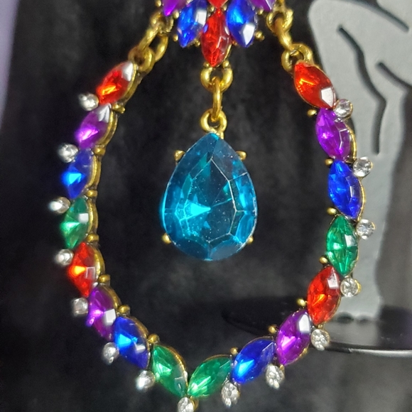 Gemstone Statement Earrings - Picture 4 of 5